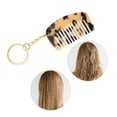 thumbnail image 5 of Unique Bargains 1 Pc Mini Keychain Hair Comb Light Brown Acetate Sheet, 5 of 5