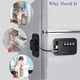thumbnail image 2 of Refrigerator Fridge Freezer Door Lock With Password, Child Proof Refrigerator Door Lock For Refrigerator, Cabinets And Drawer (Black), 2 of 4