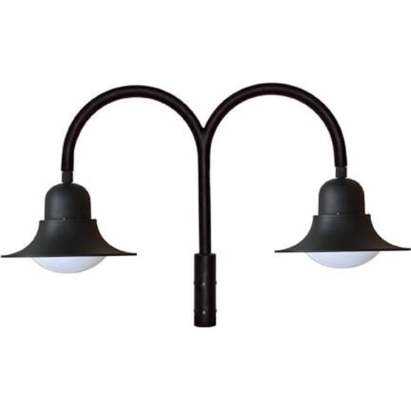 Dabmar Lighting GM621-B 120W 120V Powder Coated Cast Aluminum Post Top Light Fixture, Black - 35.50 x 61.84 x 22 in.