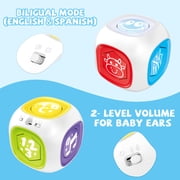 Learning Toys for 1 2 3 Boys Girls, Bilingual Montessori Educational Toy for Toddler 1-3, 6 in 1 Baby Activity Cube 6+ Months