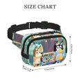 thumbnail image 2 of Lsque Bluey Pattern Square Double Layer Waist Bag, Durable Twill Fabric Waist Pack with Adjustable Belt,Outdoor Hiking, Running, Travel Waist Bag, 2 of 6