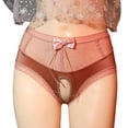 thumbnail image 2 of Puntoco Ropa interior para mujer, bragas transparentes abiertas de encaje sexy de cintura media para mujer, 2 of 5