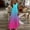 Hot Pink Dresses for Women, variant on Blczomt Women Summer Dresses Casual Maxi A Line Pink Spaghetti Strap Gradient V Neck Womens Dress
