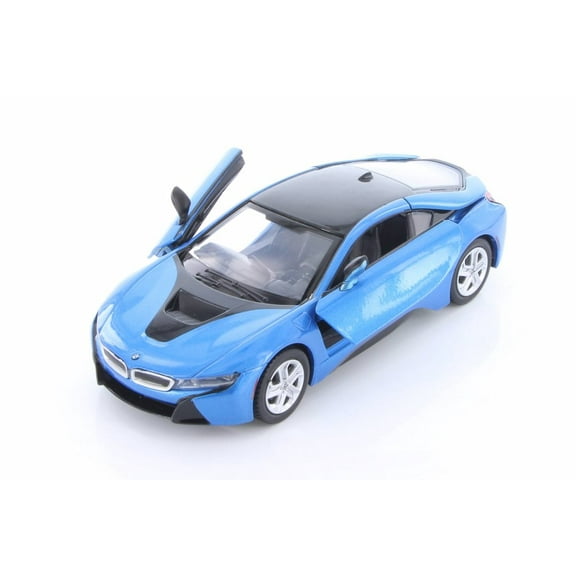 Diecast Car w/Display Case - 2018 BMW i8 Coupe, Blue - Showcasts 79359/16D - 1/24 scale Diecast Model Toy Car