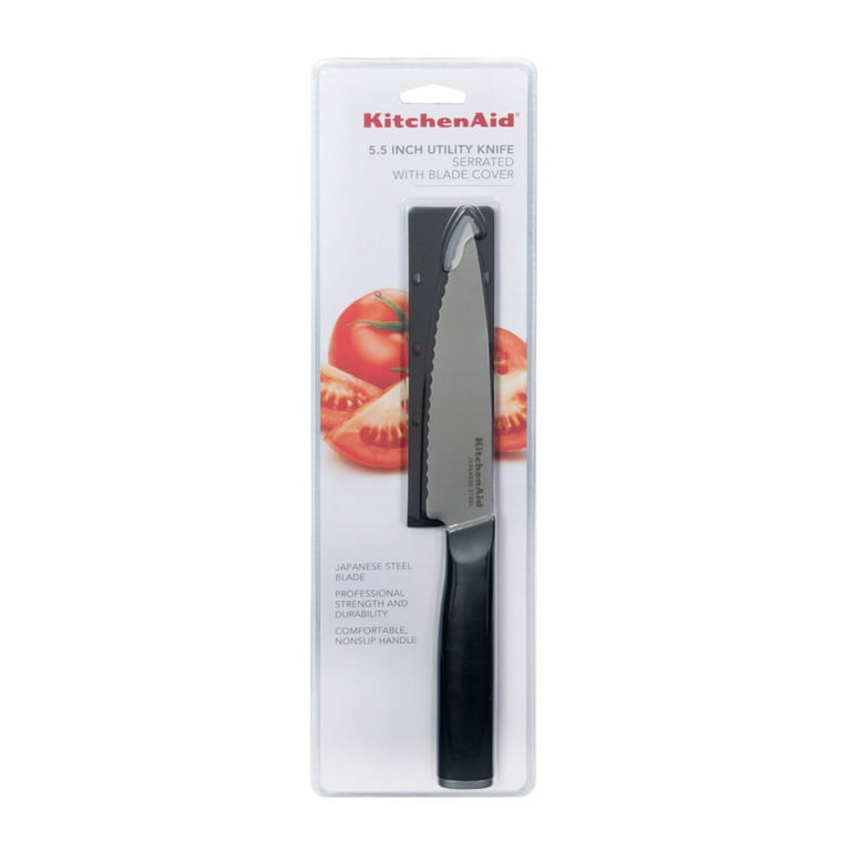 KitchenAid 5.5 Inch Cooks Stamped Serrated Utility Knife - Shop Knives at  H-E-B