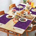 thumbnail image 2 of Halloween Purple Spider Web Pattern Summer Placemats Table Placemats Set Of 4-Linen Kitchen Washable Placemats Table Mats 11.8"x17.7" Non-Slip Heat Resistant, 2 of 6