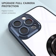 thumbnail image 4 of iPhone 14 Pro Max Case, Finger Ring Holder Rotating Kickstand Magnetic Car Stand Soft Bumper Cover Shockproof Phone Case for iPhone 14 Pro Max 6.7 inch for Women Girls, Darkblue, 4 of 6