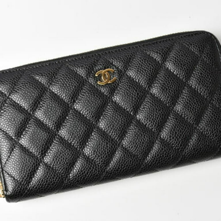 Pre-Owned Chanel wallet CHANEL long quilting matelasse caviar skin