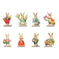 thumbnail image 2 of Todaioua 8 Pcs Easter Bunny Wooden Signs Table Decorations Vintage Rabbit Tabletop Centerpieces Rustic Farmhouse Classic Tiered Tray Decor for Birthday Wedding Spring Outdoor Picnic Party Supplies, 2 of 5