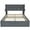 Dark Gray, variant on PAPROOS Full Size Bed Frame with USB Charging Station, Upholstered Platform Bed Frame with Gas Lift Storage Bed, Wingback Storage Headboard, No Box Spring Needed, Light Gray