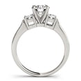 thumbnail image 2 of Silvago Jewelry Round Cut 1.7 Ct Moissanite Ring - Three Stone Style with Solitaire and Accent Moissanite - 14K White Gold Plated Wedding & Engagement Ring for Women, 2 of 2