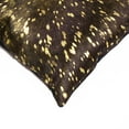 thumbnail image 2 of 12" x 20" x 5" Chocolate And Gold Cowhide  Pillow, 2 of 2
