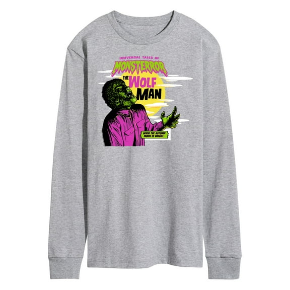 Classic Monsters - Universal Tales of Monsterror - The Wolf Man - When the Autumn Moon is Bright - Men's Long Sleeve T-Shirt