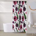 thumbnail image 6 of Shower Curtain, Wine Bottle Print No.9018 Waterproof Fabric Plastic Shower Curtain, Drying Fast Bathroom Curtain with 9 Buttonholes, Ruffle Shower Curtain 60x72in, 6 of 8