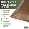thumbnail image 4 of PIPE DECOR  Live Edge Wood Bench with Authentic Industrial Pipe Legs Trail Brown, 4 of 11