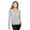 Heather Gray, variant on Women's Long Sleeve Sweatshirt French Terry Pullover Hoodie T1481 - Royal - Large