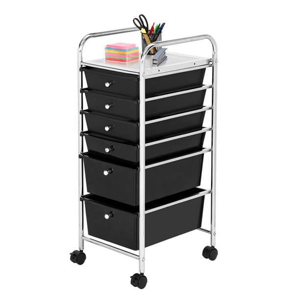 6layer Drawer Organizer Cart， MultiColor 6Drawer Organizer Cart with
