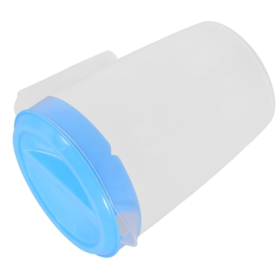 Topbathy Plastic Juice Pitcher with Lid Blue Large Capacity for Home Office and Restaurant Use