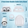 thumbnail image 2 of Paquete de 2 Prensaestopas Solares, Prensaestopas Solares, Carcasa Entrada Cable Doble para Tipo Vehículos Recreativos, Caravanas y Marinos de 3 mm² A 10 mm², Color ., 2 of 5