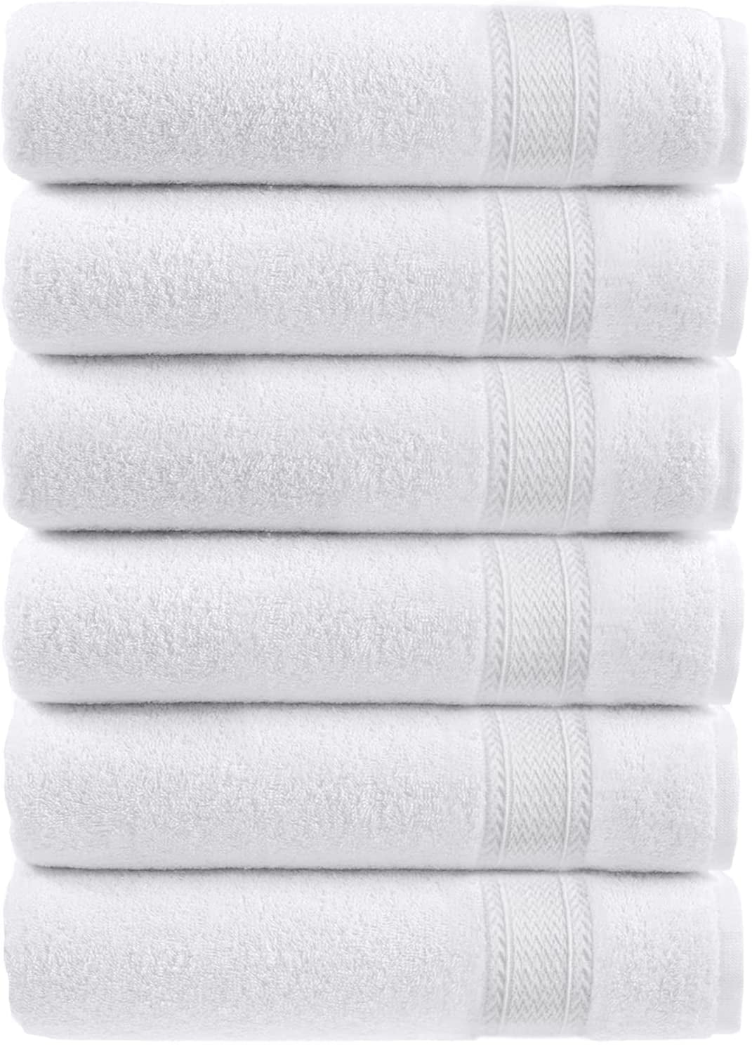 48 absorbent white 100% cotton hotel hand towels 16x27 soft spa salon grade 