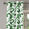thumbnail image 3 of Ambesonne Nature Grommet Curtain, Botany Abstract Meadow Print, 50"x63", Fern Green and White, 3 of 5