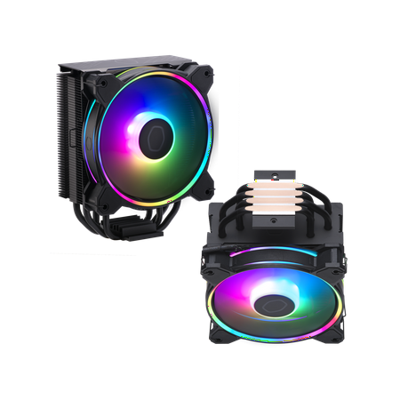 Cooler Master - Hyper 212 Halo 120mm CPU Cooling Fan with Gen 2 RGB Lighting - Black Edition