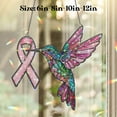 thumbnail image 2 of Lotusprinthandmade Hummingbird Breast Cancer Awareness Custom Shape Star Hologram Ornament 10in – Symbol of Hope and Strength, 2 of 4