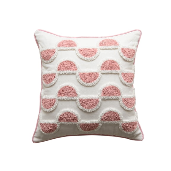 Momihoom Textured Pom-Pom Decorative Throw Pillow, Boho Style Cushion for Home Accent