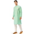thumbnail image 2 of Maple Clothing Robe Décontractée Indienne pour Hommes en Coton Kurta Pyjama (Vert, TG), 2 of 6