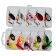 thumbnail image 1 of 10 Pcs Leurres de Pêche Spinnerbaits en Métal Dur Spinnerbaits Appâts pour Truite Brochet Style F, 1 of 8