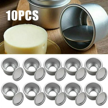 

Goodhd 10Pcs 2 Aluminum Round Mini Cake Pan Removable Bottom Pudding Mold Baking