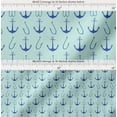 thumbnail image 2 of Soimoi Green Cotton Voile Fabric Anchor Hook Nautical Print Sewing Fabric Yard 56 Inch Wide, 2 of 7