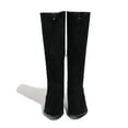 thumbnail image 4 of Knee High Cowboy Boots for Women Fashionable Winter Fall Suede Pointed Toe Wide Mid Calf Cowgirl Tall Riding Boots, 4 of 7