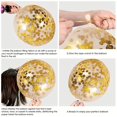 thumbnail image 3 of 50pcs, Black Golden Confetti Balloons, 12 Inch Golden White And Black Confetti Balloons With Ribbons For Graduation Birthday Wedding Party Decorations, 3 of 4