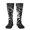 2 Black-2, variant on Chained Skull Artwork Knee Socks, High Socks Long Stretchy Sock Women Knee High Stocking, Long Socks for Women