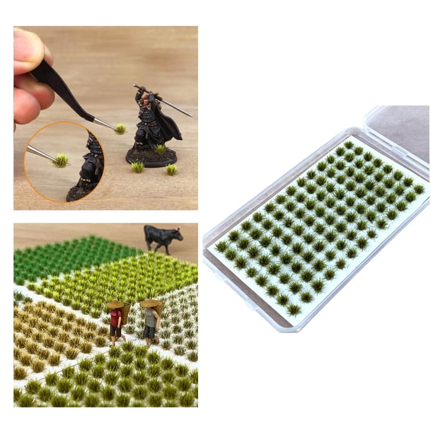PETSOLA Touffes d'herbe de 4 Mm pour Maquettes de Chemins de Fer, Gazon Artificiel Miniature pour La Décoration de Bâtiments et de Modèles Réduits, Blanc Vert PETSOLA Touffes d'herbe de 4 Mm pour Maquettes de Chemins de Fer, Gazon Artificiel Miniature pour La Décoration de Bâtiments et de Modèles Réduits, Blanc Vert