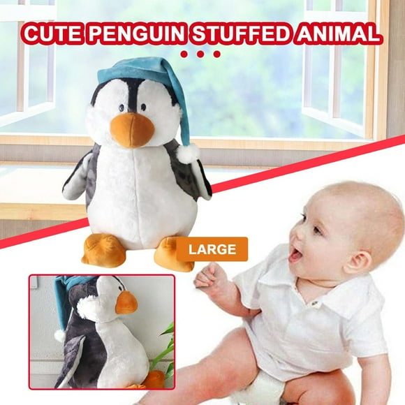 Follure Bonnet de Nuit Poupées Penguin Mignonnes Jouets en Peluche Doux Cadeaux de Vacances pour Enfants
