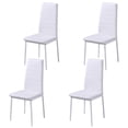 thumbnail image 4 of vidaXL 5/7 Piece Black White Dining Set Glass Table Artificial Leather Chairs, 4 of 6