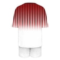 thumbnail image 4 of Conjunto de pijama de mujer de moda de color sólido de manga corta cuello redondo y pantalones con poliéster suave, desgaste de casa transpirable para verano diario, 4 of 9