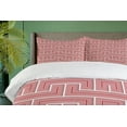 thumbnail image 4 of Ambesonne Geometric Duvet Cover Sets, Bohemian Mosaic Lines, 2-King, Dark Pink and White, 4 of 6