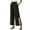 Green, variant on Womens Mid Rise Elastic Waist Wide Leg Trousers Flowing Fringe Plus Size Casual Pants for Women Size S