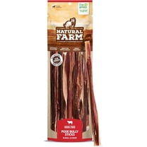 Natural Farm Extra-Thin Bully Sticks for Dogs, 10 Inch, 12 Pack