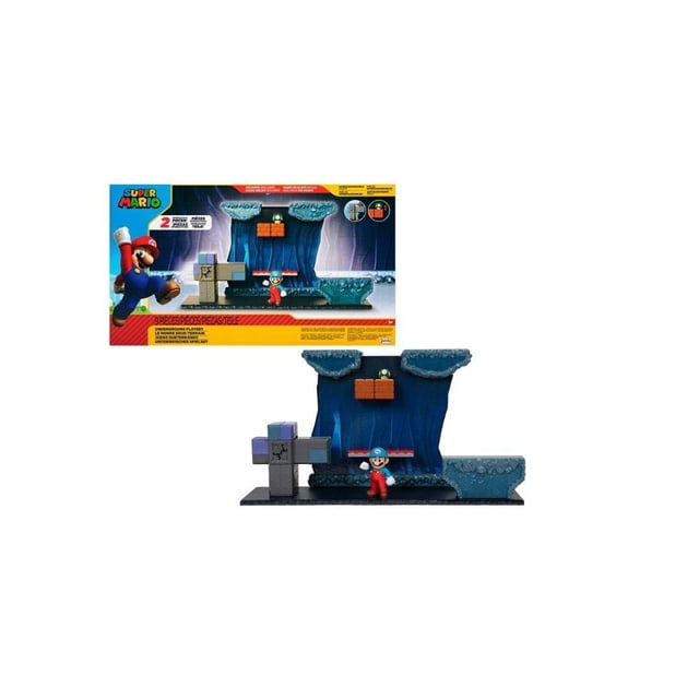 Set de juego Super Mario Bajo tierra con figura de Mario 2.5 pulgadas