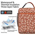 thumbnail image 2 of Flower Insulated Lunch Bag Box Teen Reusable Lunch Tote Bag with Side Pocket Cooler Tote Bag Office Hiking, 2 of 6