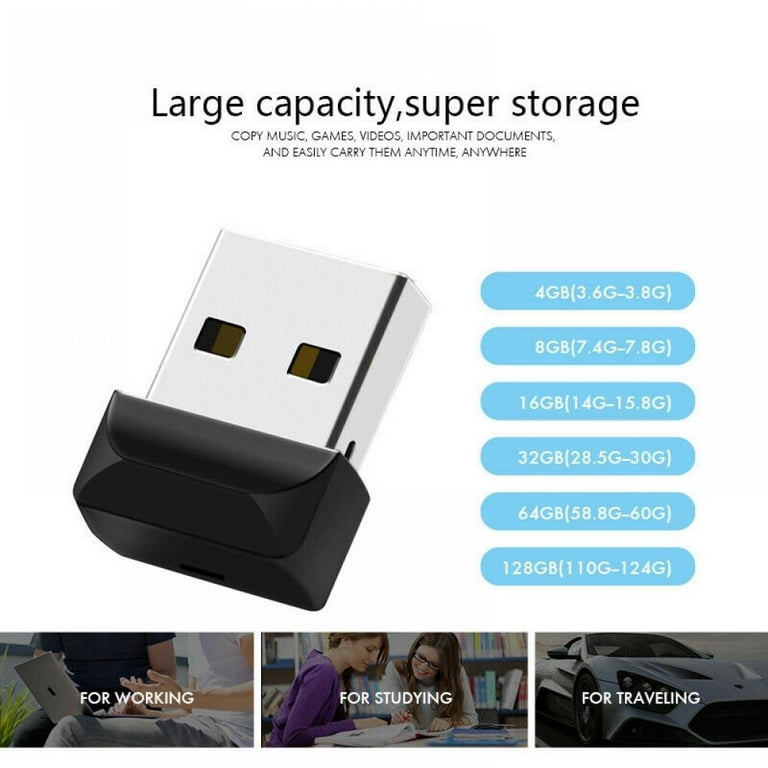 2TB USB Drive Mini U Disk Memory Stick Pen PC Laptop Storage,Black(32G) - Walmart.com