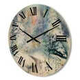 thumbnail image 3 of Designart 'Three Tulips Red and Pink' Traditional Wood Wall Clock, 3 of 5