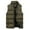 Army Green, variant on Men's Sleeveless Puffer Vest, Solid Color Quilted Insulated Layer, Zipper Front Collarless Top, Unisex Winter Fashion Vest, Light Warmth for Layering, Versatile Piece for