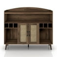 thumbnail image 1 of Furniture of America Buffet de Rangement Multiple en Bois Lockham en Noyer Vieilli, 1 of 9