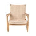 thumbnail image 3 of Heavenly Collection Natural Rattan Weave Beige Lounge Chair, 3 of 3