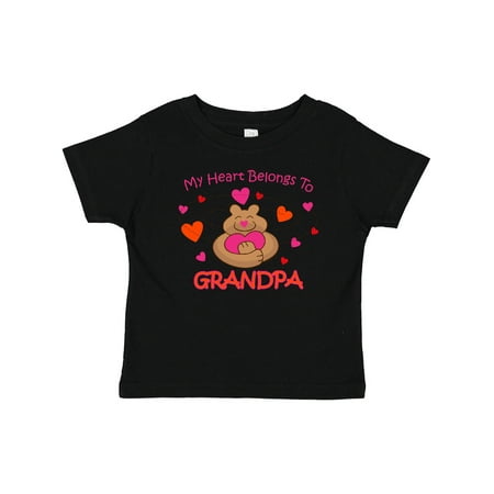 

Inktastic Heart Belongs to Grandpa Gift Baby Girl T-Shirt